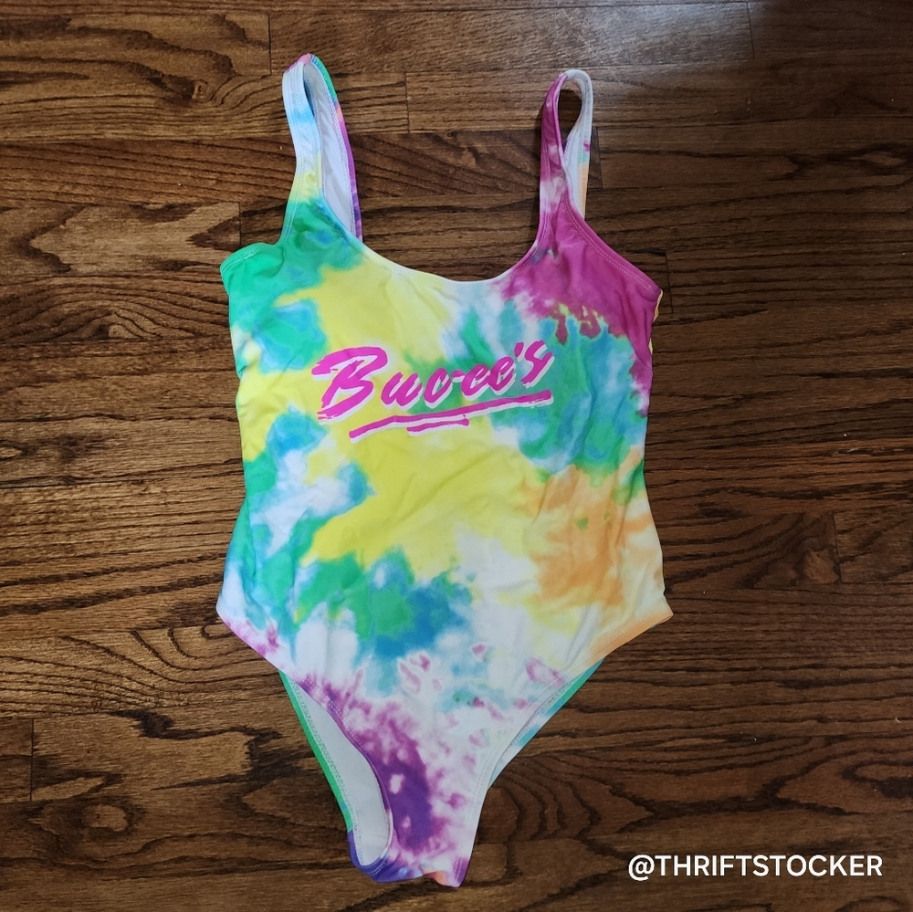 Buc ee's Colorful Tie-Dye One-Piece Swimsuit